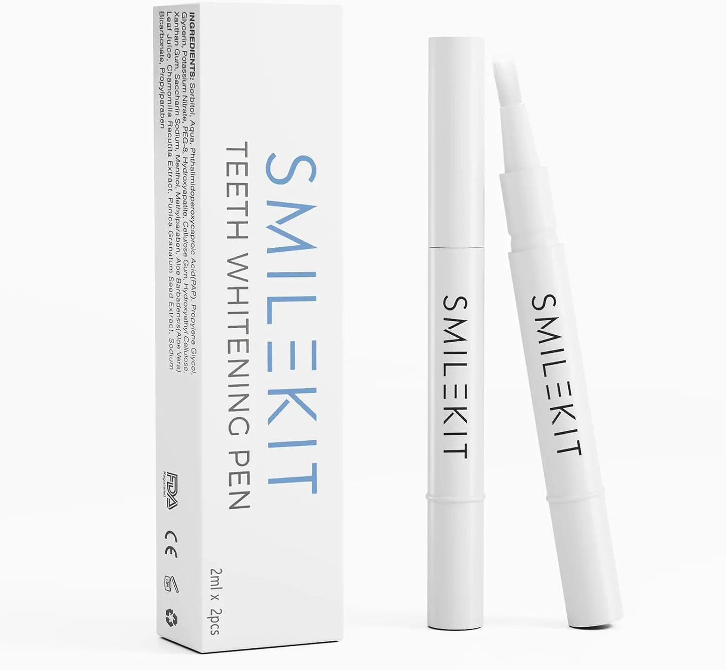 Teeth Whitening Pen (2 Pens) Teeth Whitening Gel Teeth Stain Remover-Professional Formulation and Ingredients-Effectively Remove CoffeeWine and Tobacco Stains- Low Tooth Sensitivity-Easy to Carry